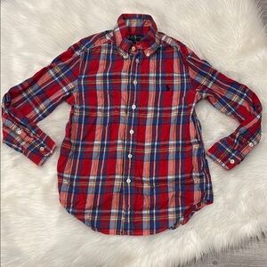 Ralph Lauren Boys Red Plaid Shirt (8)